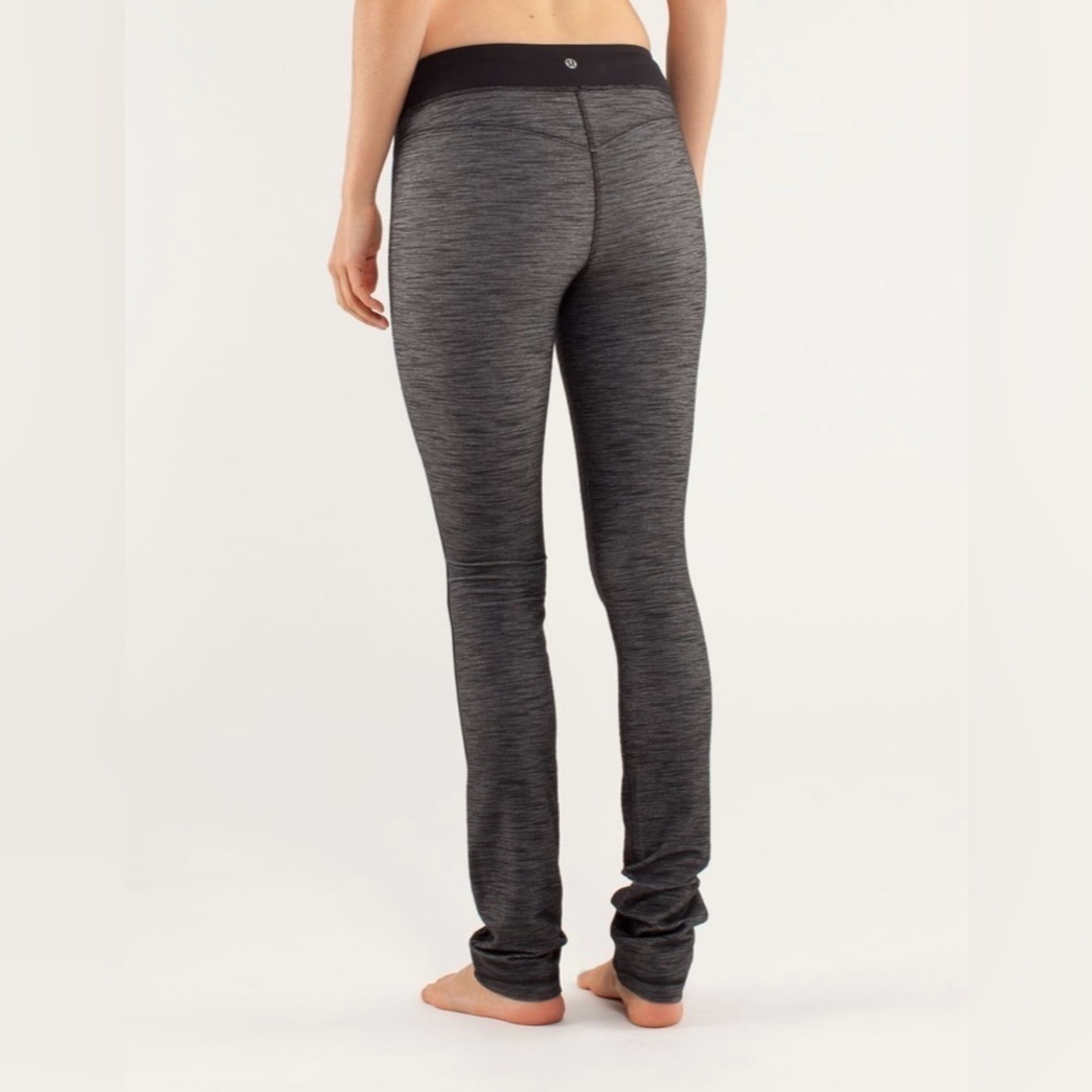 Lululemon Forme Pant Slub Denim Black Rose Herringbone Black Luon *Hemmed 8